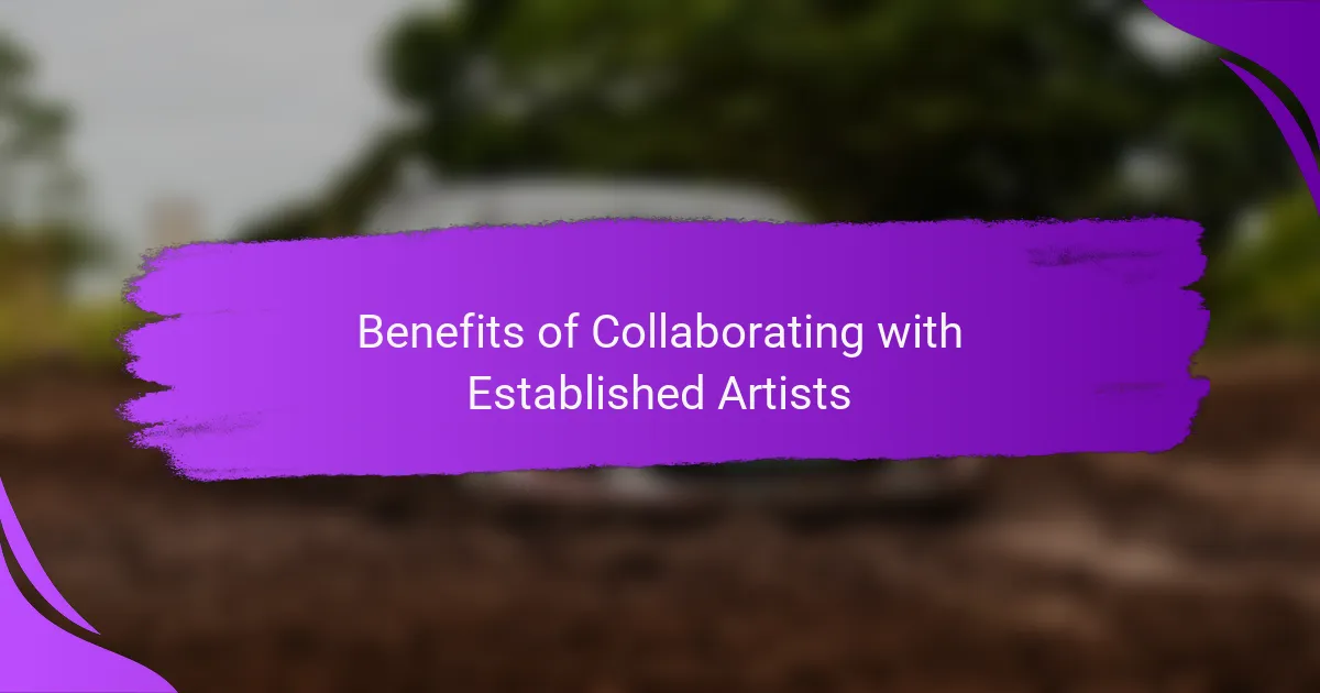 Benefits of Collaborating with Established Artists