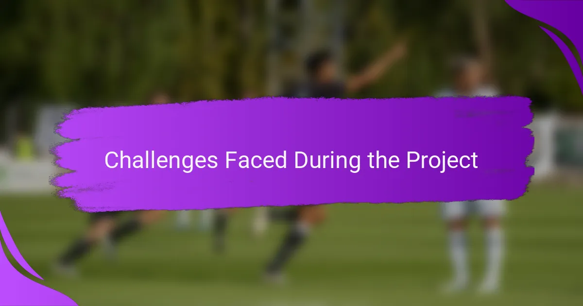 Challenges Faced During the Project