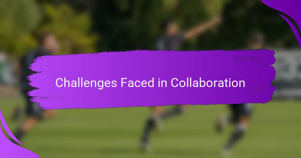 Challenges Faced in Collaboration